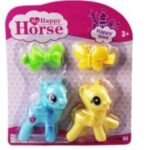 L-34-10 - PONY 2 Lİ FİGÜR SET TOKALI KARTELA MAVİ - 1 ADET