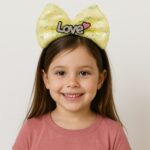 LED Işıklı Love Yazılı Sarı Fiyonk Taç  Kız Çuk Parti Tacı - Görsel 2