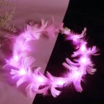Led Işıklı Rengarenk Yanan 3 Fonksiyonlu Otrişli Parti Tacı Pembe Renk 12x12 cm - Görsel 3