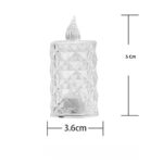 Led Mum Şeffaf Kristal LED Mum Pilli Alevsiz Çay Mumu Düğün Doğum Günü Ortam Işığı Mini - Görsel 2