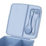 Luna 3 Bölmeli Çatal Bıçaklı Beslenme Kabı - Diyet Kabı - Çatal Kaşıklı - Görsel 3