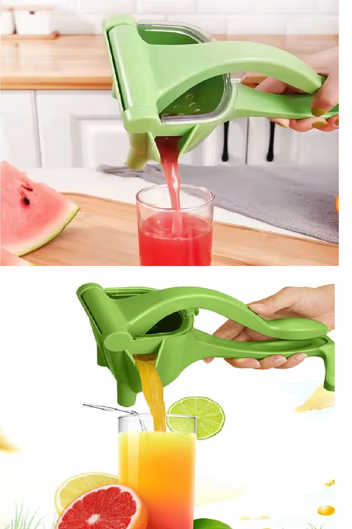 manuel-pla-6354-1.jpg Manuel Plastik Meyve Portakal Karpuz Limon Sıkacağı Kollu Sebze Suyu Sıkma Limonata Aparatı Aleti - Görsel 1