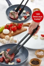 Maşa - 220 Dereceye Kadar Dalı Yanmaz - Yapışmaz Plastik Izgara Maşası 30 Cm