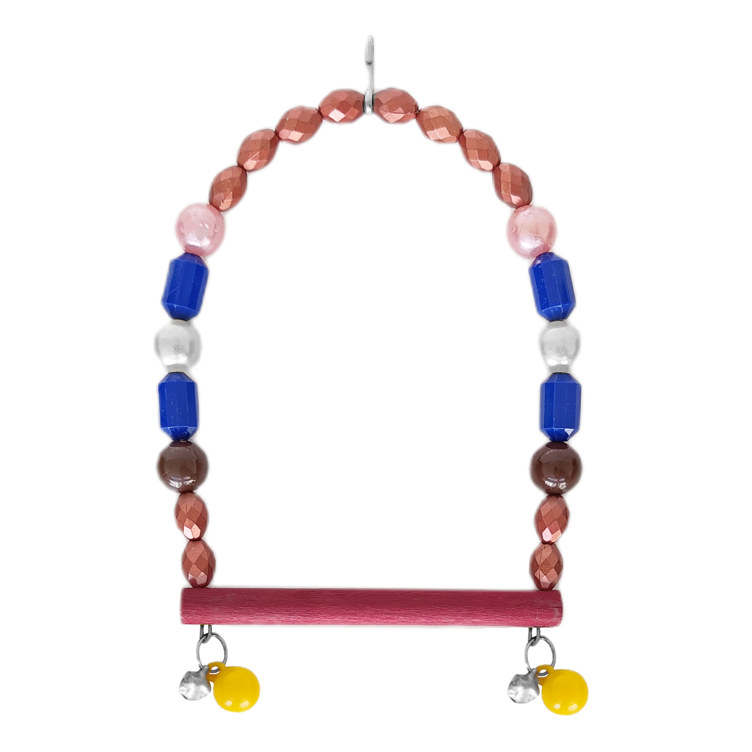 mavis-2-png.png Ahşap Tünekli Papağan Ve Muhabbet Kuşu Salıncağı 10-16 cm Mavi - Görsel 1