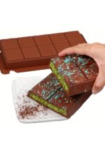 Meşhur Dubai Çikolatası Kalıbı Silikon - Büyük Tablet Çikolata Mum Kek Kalıbı Pasta Kalıbı - Görsel 5