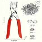 Metal 200 pcs Çıtçıt ve Pense Seti Makinesi  Bebek Elbise Çıtçıt Montaj Seti - Görsel 5