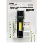 Metal El Feneri USB Şarjlı 4 Kademeli Zoomlu GS 500 - Görsel 2
