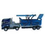Metal Tır 1:24 - Sesli Işıklı Taşıyıcı Dorseli Tır 30 cm - Lacivert - 1 ADET - Görsel 2