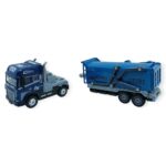 Metal Tır 1:24 - Sesli Işıklı Taşıyıcı Dorseli Tır 30 cm - Lacivert - 1 ADET - Görsel 4