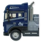 Metal Tır 1:24 - Sesli Işıklı Taşıyıcı Dorseli Tır 30 cm - Lacivert - 1 ADET - Görsel 5