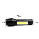 Watton WT-030 Mini Şarjlı XPE ve COB LED El Feneri - Görsel 3