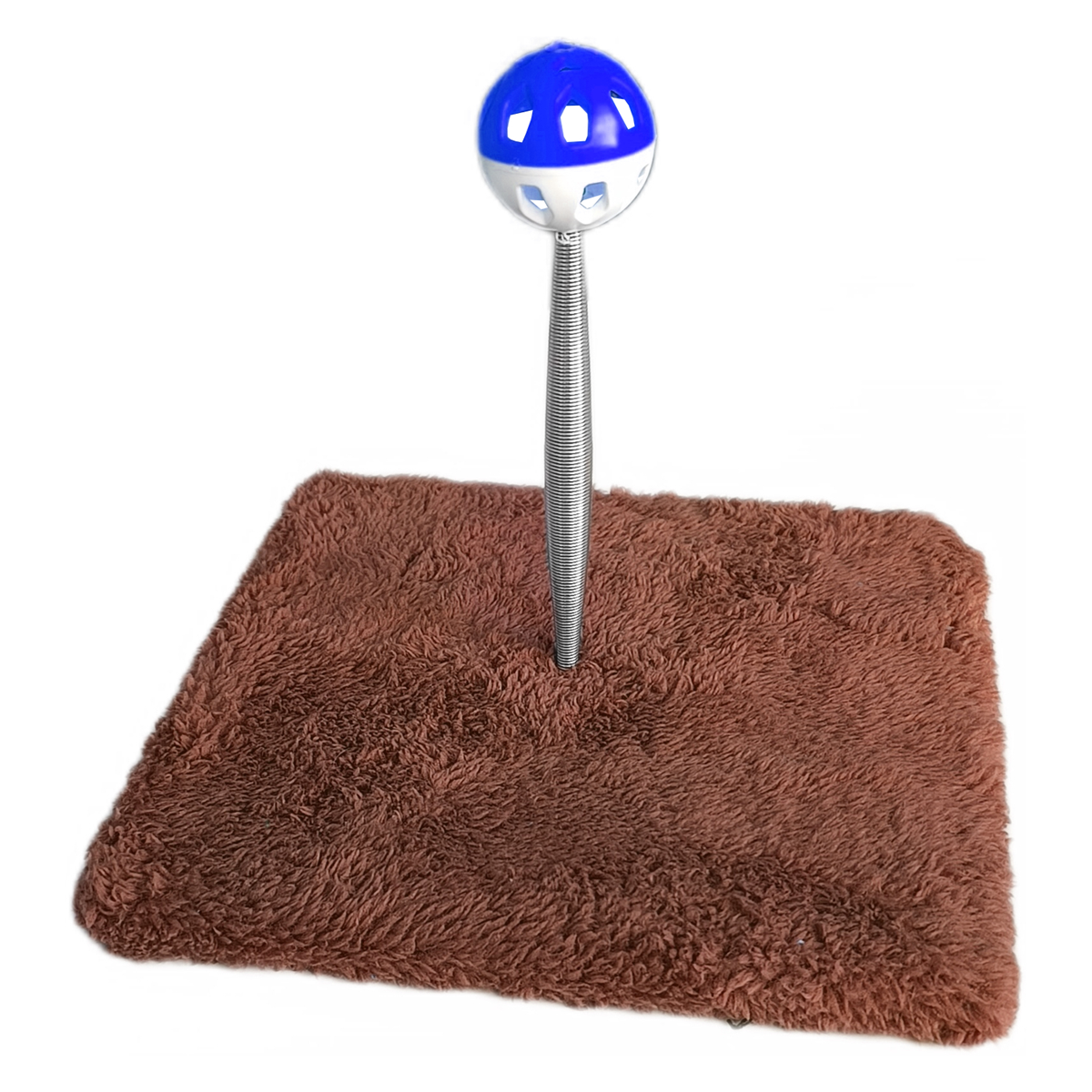 mm-2-png.png Yaylı Toplu Hacıyatmaz Kedi Aktivite Oyuncağı 16-20 cm Kahverengi - Görsel 1