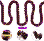 Mor Tcu Renk 4 cm Genişlik Garland Çift Renk Sim Süs 180 cm - Görsel 2