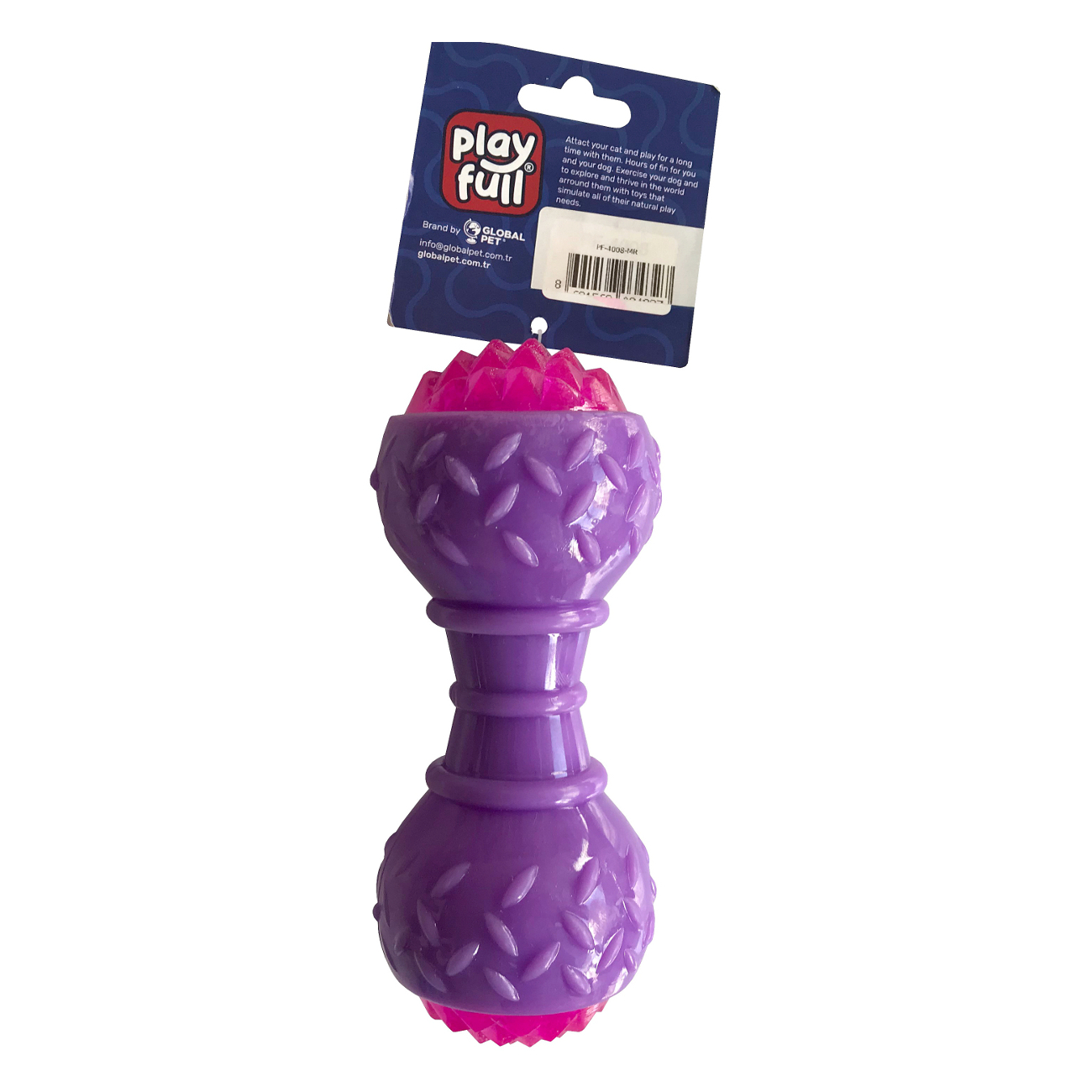 morrr-1-jpeg.jpeg Aktivite Sesli ve Işıklı Köpek Oyuncak Dumbel 5x15 cm Mor - Görsel 1