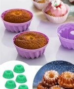 Muffin Kek Kalıbı Silikon 6 Adet - Görsel 2