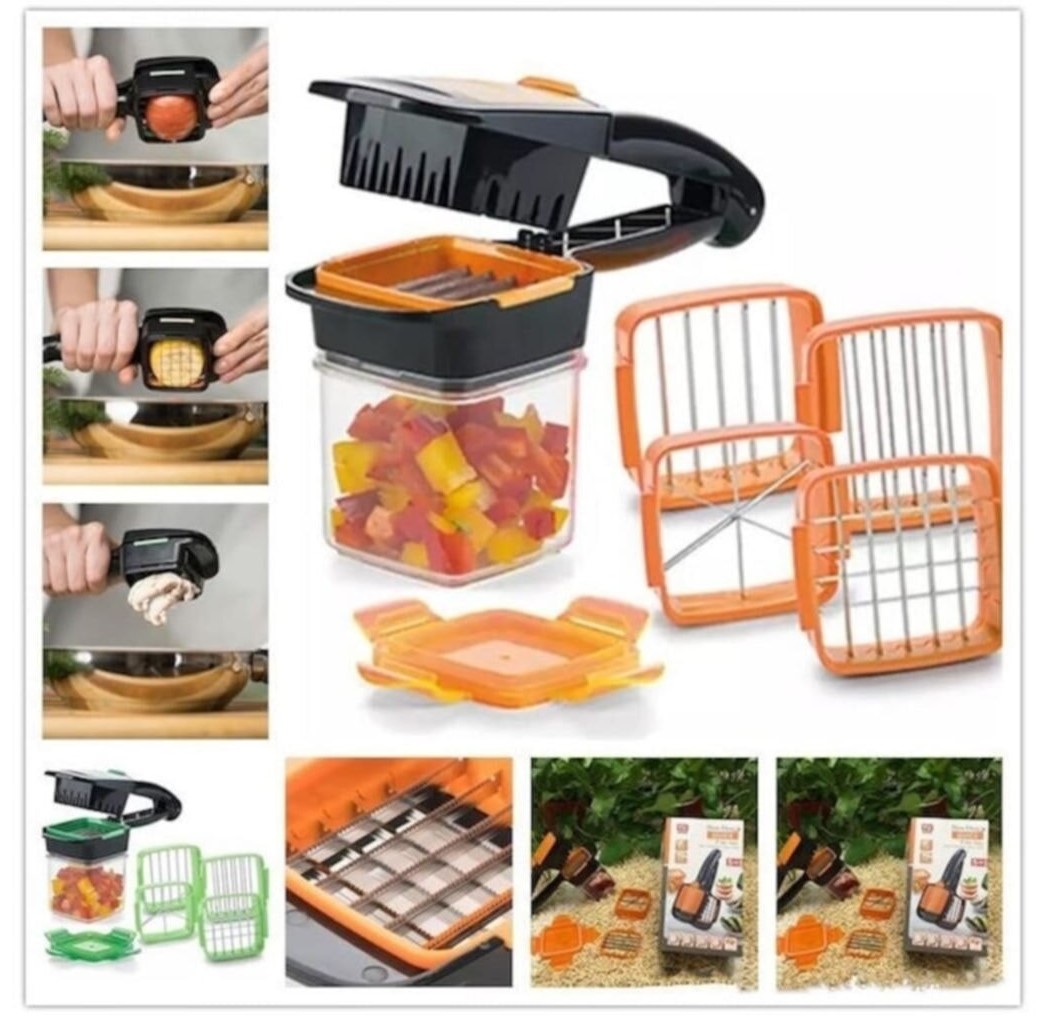 nicer-dice-2295-1.jpg 5 In 1 Pratik Hazneli Sebze Meyve Doğrayıcı - Görsel 1