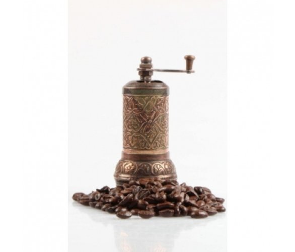 osmanli-m-2349-1.jpg Osmanlı Motifli Kahve ve Baharat Değirmeni Bakır - Görsel 1