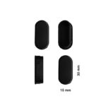 Oval Profil İç Tapa - 15x30 mm (4 Adet)