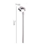 Paslanmaz Metal 2 li Kaşıklı Pipet Fırça Seti - Görsel 3