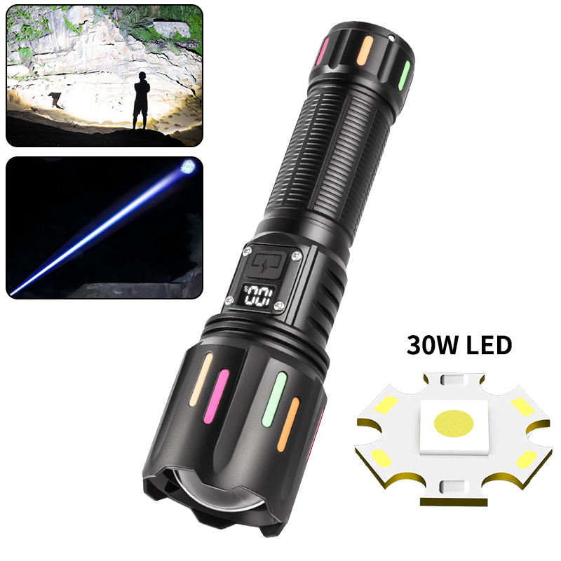 peakstar-ps-9954-30w-zoomlu-le-14492-1.jpg PeakStar Ps-9954 30w Zoomlu Led Powerbank Özellikli Şarjlı Profesyonel El Feneri - Görsel 1