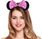 Pembe Fiyonklu Minnie Mouse Tacı Mini Kulak - Görsel 2