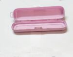 Pembe Multi Renkli Kapaklı Kalemlik Kutusu -Çanta İçi Saklama - Diş Fırçası - Makyaj Fırçası Kutu - Görsel 3