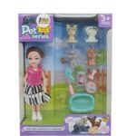 Pet Shop - Bebekli Köpek Bakım Seti - 7722-3 - Esmer - 1 ADET