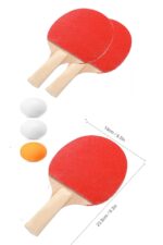Ping Pong Masa Tenisi Seti Tenis Raketi Seti 2 Raket + 3 Ping Pong Topu  Spor Aksesuarları - Görsel 2