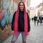 Afrika Örgüsü Ve Rasta İçin Sen  / Koyu Pembe