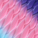 Afrika Örgülük Ombreli Sen  100 Gr. / Mor / Açık Pembe / Açık Mavi - Görsel 2