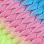 Afrika Örgülük Ombreli Sen  100 Gr. / Açık Mavi / Pembe / Neon Sarı - Görsel 2