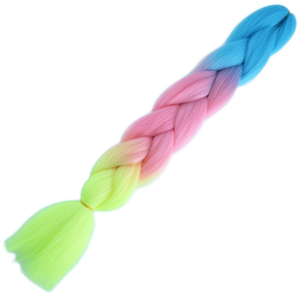 pm20.jpg Afrika Örgülük Ombreli Sen 100 Gr. / Açık Mavi / Pembe / Neon Sarı - Görsel 1