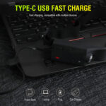 PS-001 5 Aydınlatma Modlu COB LED Sensörlü USB Şarj  Edilebilir Dahili Pilli Kafa Lambası - Görsel 5