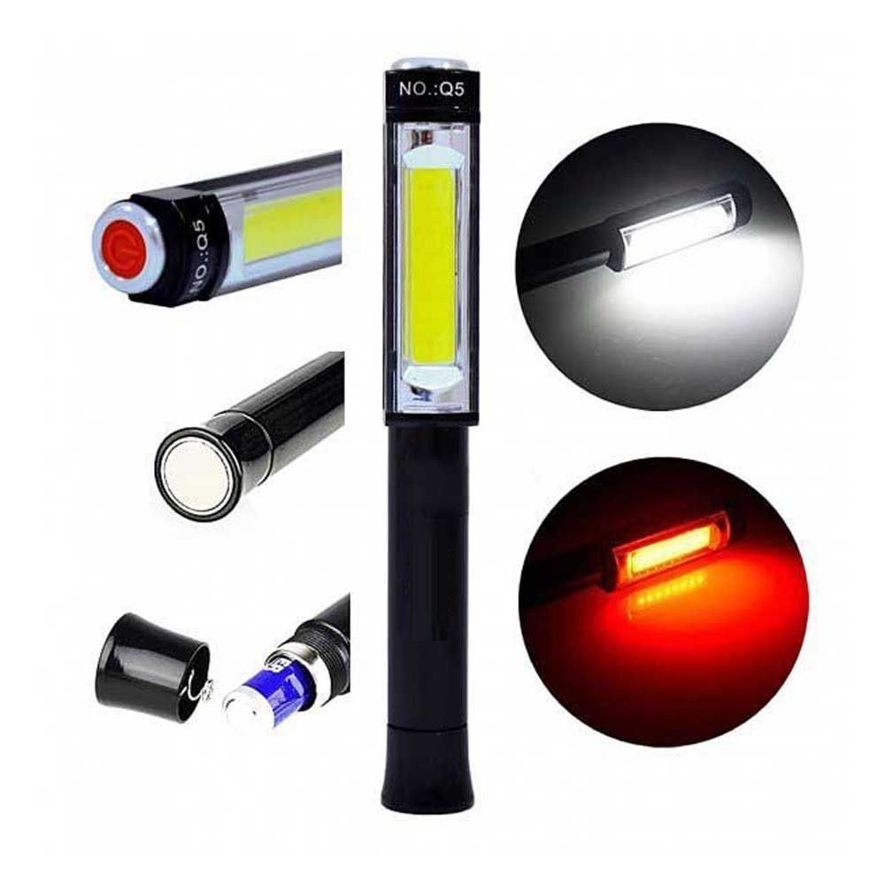 ps-q5-pilli-miknatisli-cob-14509-1.jpg PS-Q5 Pilli Mıknatıslı COB LED Çalışma Tamir Kırmızı Işık El Feneri - Görsel 1