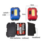 PS-T89 Mini Pilli COB LED 3 Mod Su Geçirmez Kafa Feneri Lambası - Görsel 2