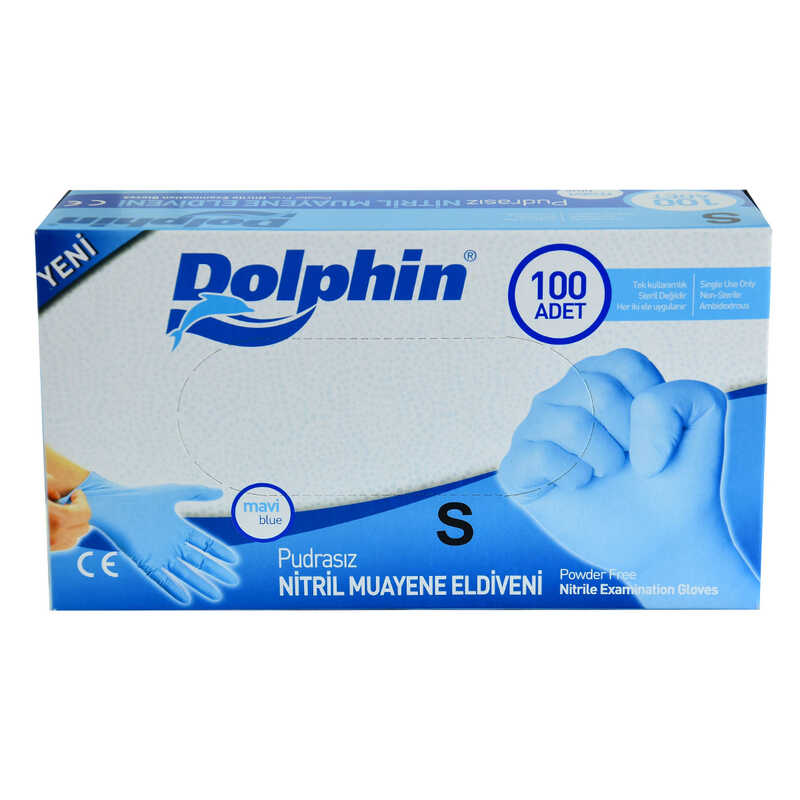 pudrasiz-mavi-nitril-eldiven-kucuk-boy-s-100-lu-paket-dolphin-dolphin-29369-99-b.jpg Pudrasız Mavi Nitril Eldiven Küçük Boy (S) 100 Lü Paket - Görsel 1