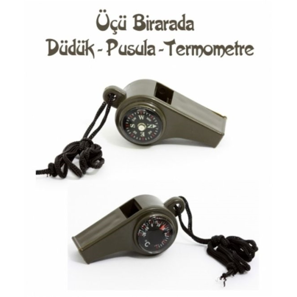 pusulali-1177-1.jpg Pusulalı Termometreli Düdük - Survival Askılı Düdük - Görsel 1