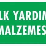 İlk Yardım Malzemesi Levhası 17,5x25
