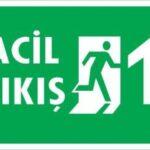 Acil Çıkış Uyarı Levhası 17,5x25