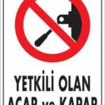 Yetkili Elektrik Uyarı Levhası