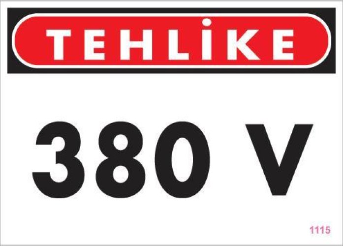 pvc-ikaz-levhasi-25x35-kod-1115-13792.jpg 380 V Tehlike Uyarı Levhası - Görsel 1