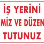 Temizlik Düzen Uyarı Levhası (1200)
