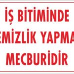 Temizlik Düzen Uyarı Levhası 25x35