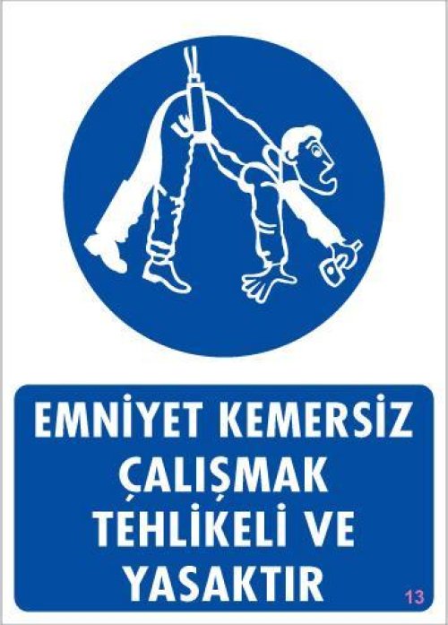 pvc-ikaz-levhasi-25x35-kod-13-12101.jpg Emniyet Kemersiz Çalışma Levhası - Görsel 1