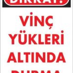 Vinç Uyarı Levhası 25x35