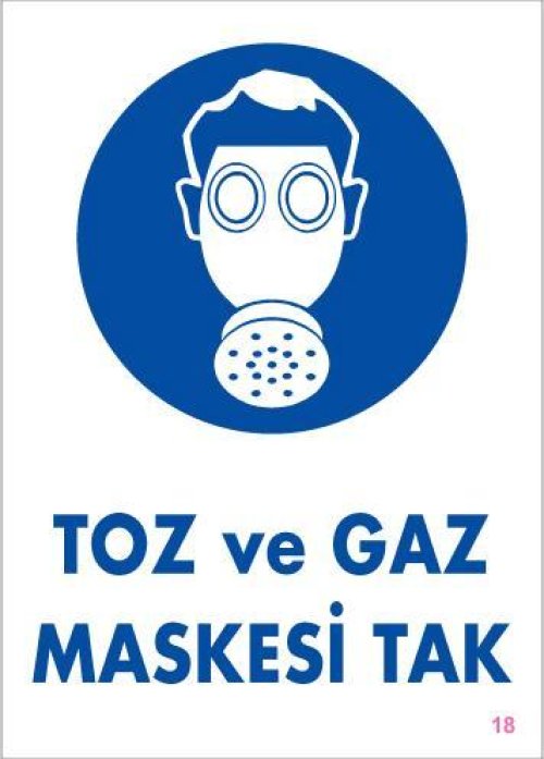 pvc-ikaz-levhasi-25x35-kod-18-12103.jpg Toz ve Gaz Maskesi Uyarı Levhası - Görsel 1