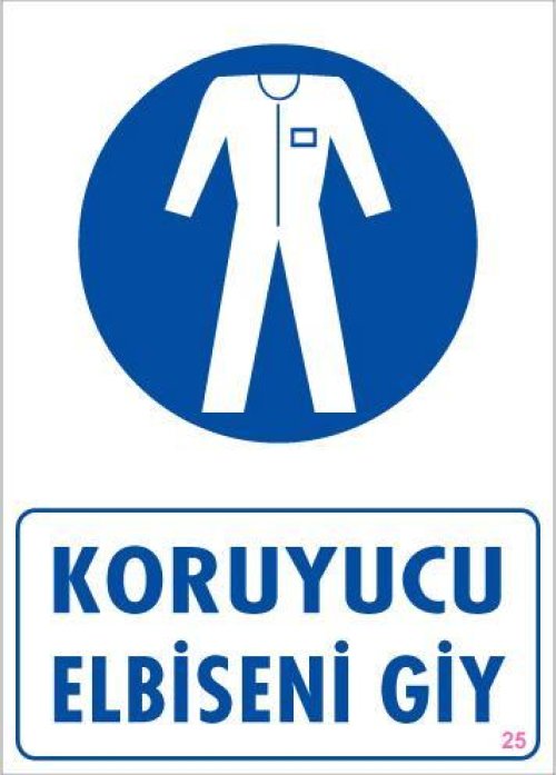 pvc-ikaz-levhasi-25x35-kod-25-12109.jpg Koruyucu Kıyafet Giy Uyarı Levhası - Görsel 1