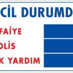Acil Durum Uyarı Levhası 25x35