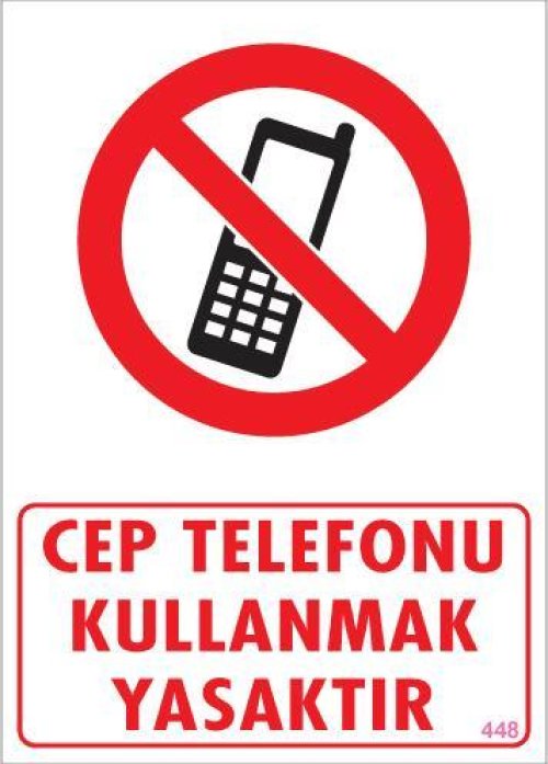 pvc-ikaz-levhasi-25x35-kod-448-13795.jpg Cep Telefonu Kullanma Uyarı Levhası - Görsel 1