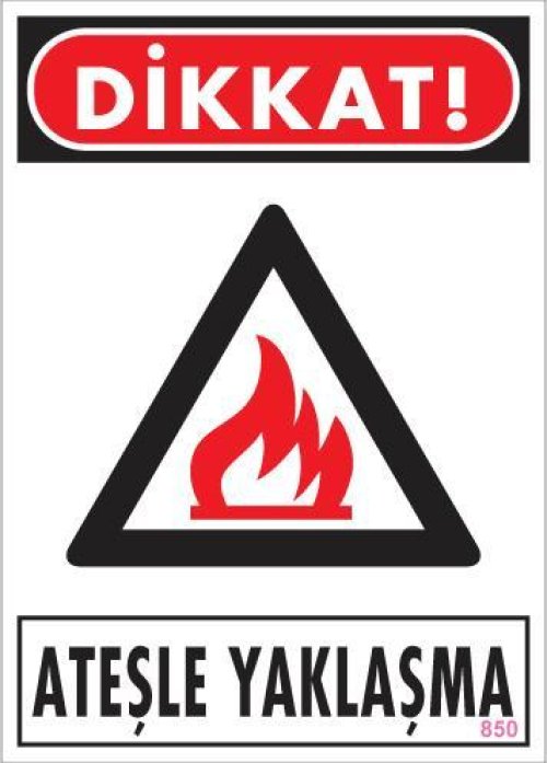 pvc-ikaz-levhasi-25x35-kod-850-12143.jpg Dikkat Ateşle Yaklaşma Levhası - Görsel 1